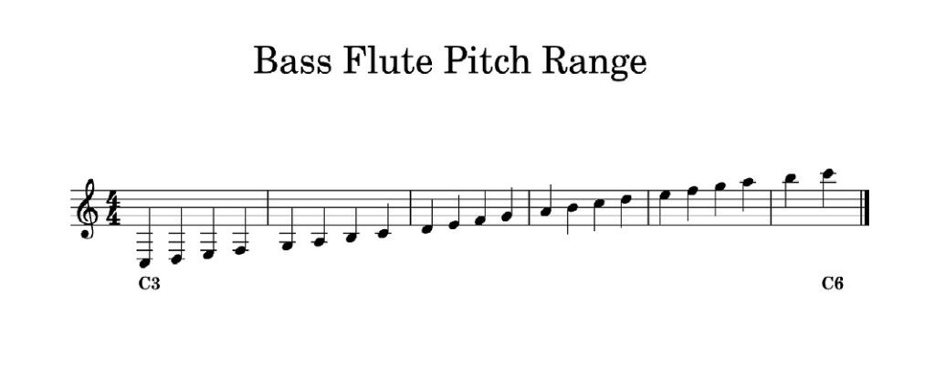 bass flute range