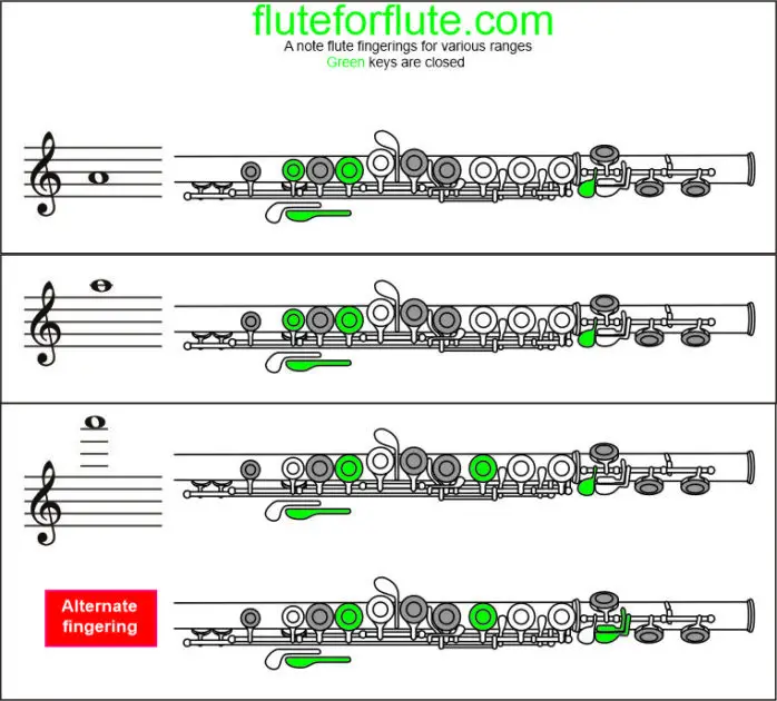 How to Play A on Flute
