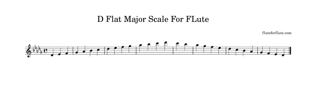 d flat major scale flute