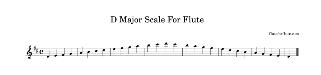 d major scale flute