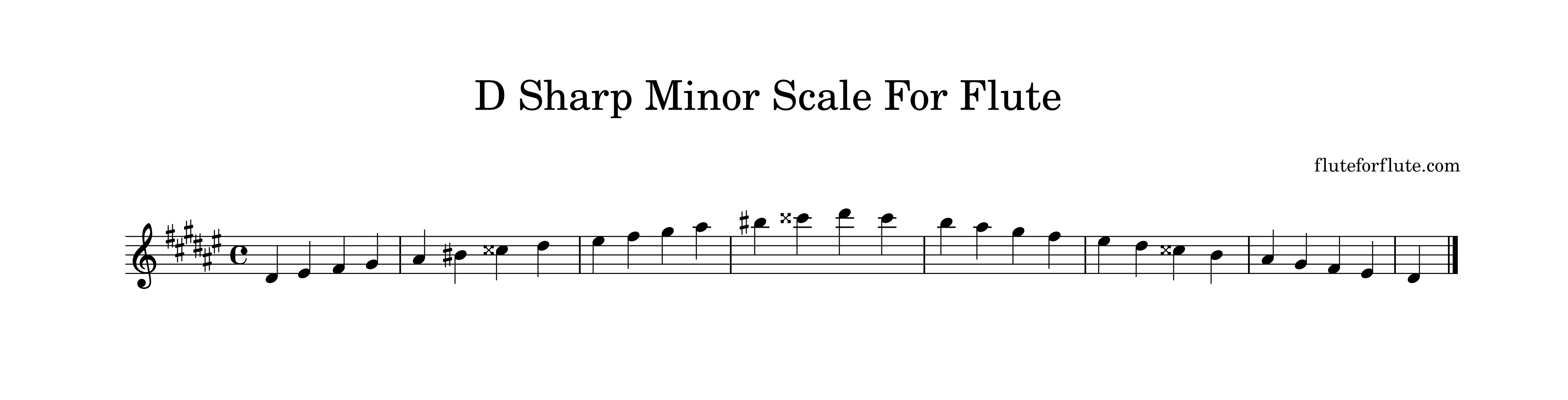 D sharp minor scale for flute