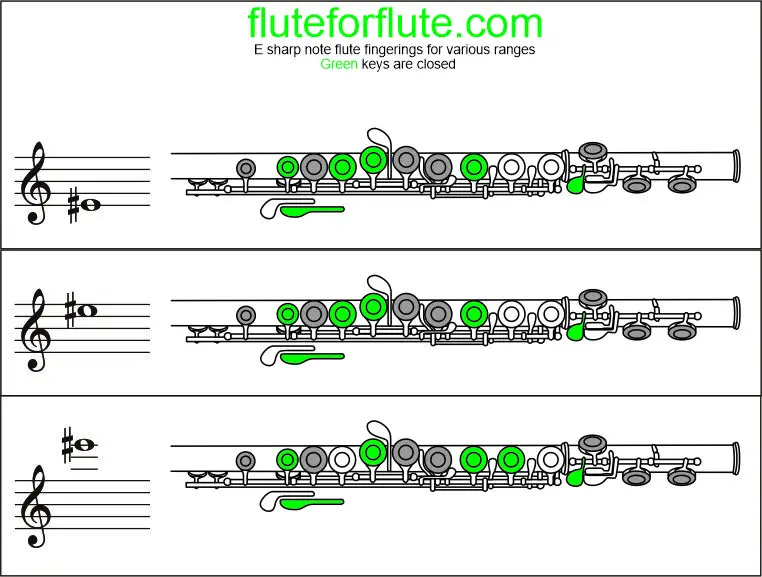What is E Sharp on Flute: Fingering For E Sharp Flute Note
