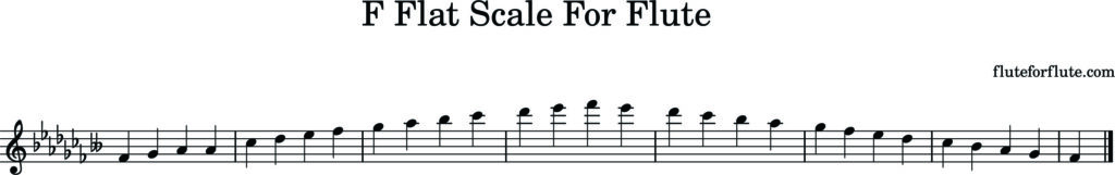 f flat major scale flute