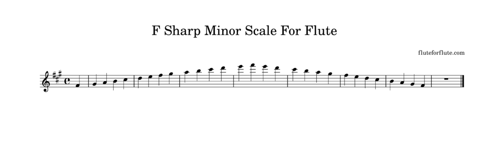 f sharp minor scale flute