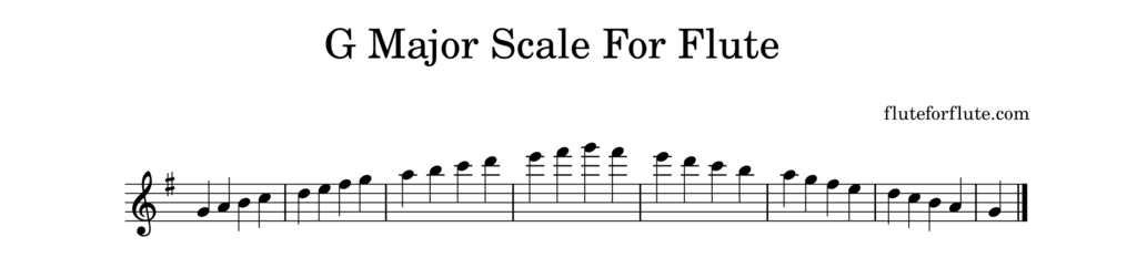 g major scale flute finger chart