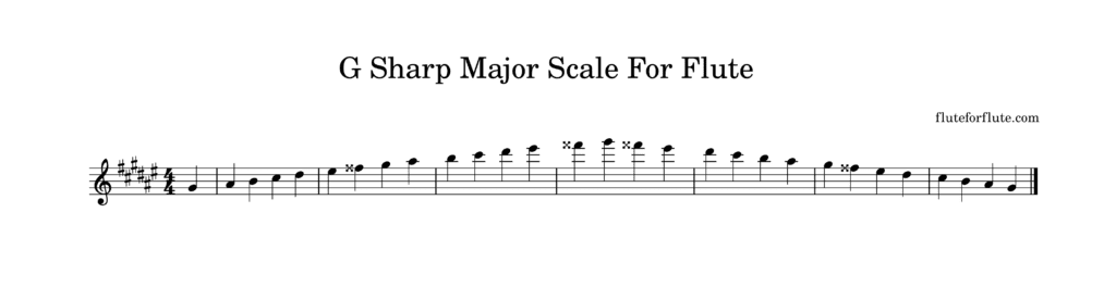 g sharp scale flute