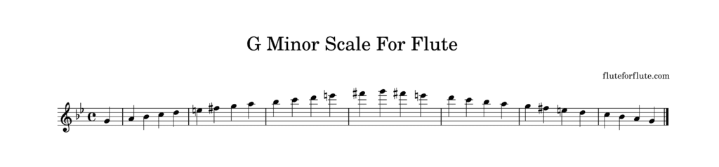 g minor scale flute