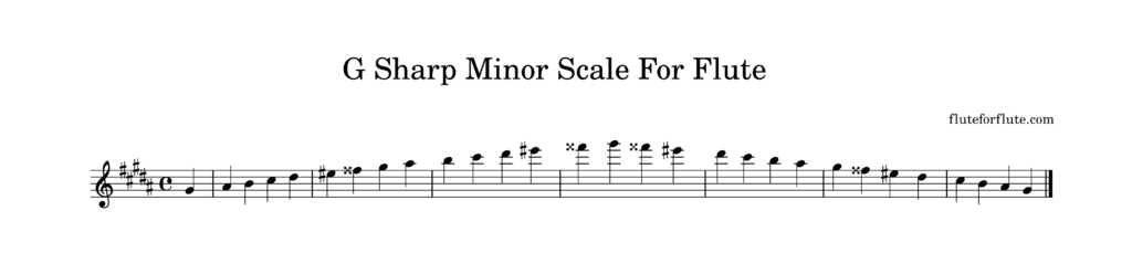 g sharp minor scale flute