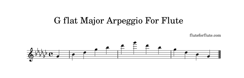 g flat scale and arpeggio flute