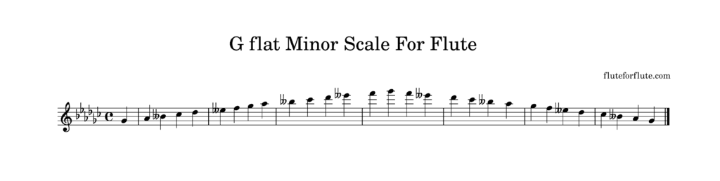 what is the g flat minor scale for a flute