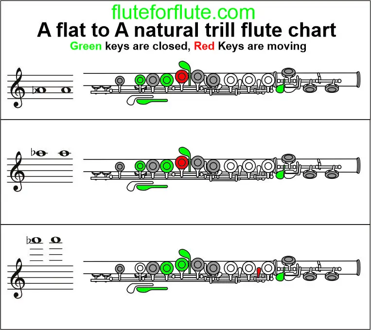 A flat to A trill on flute