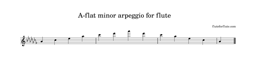 A-flat minor arpeggio for flute-1