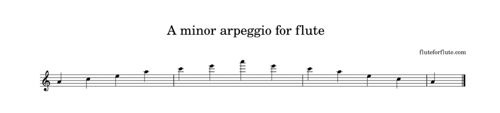 A minor arpeggio for flute-1