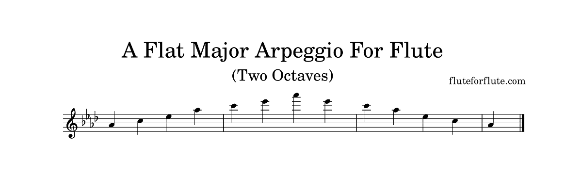 A-flat (Ab) major arpeggio on the flute