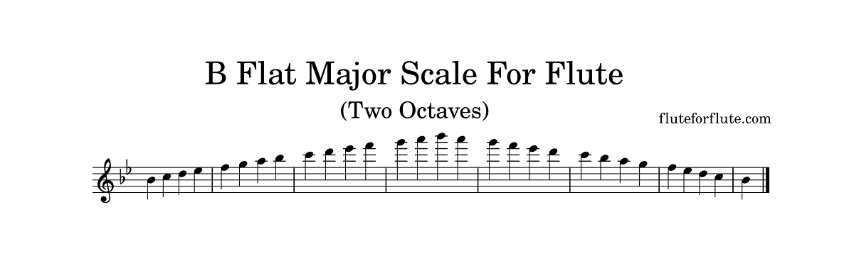 b flat major scale flute