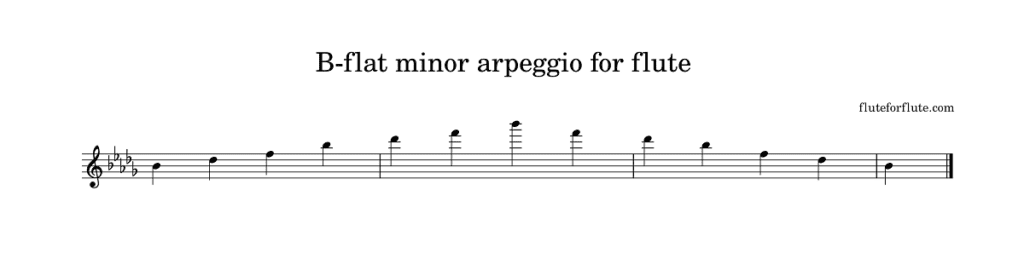 B-flat minor arpeggio for flute-1