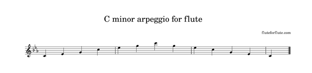 C minor arpeggio for flute-1