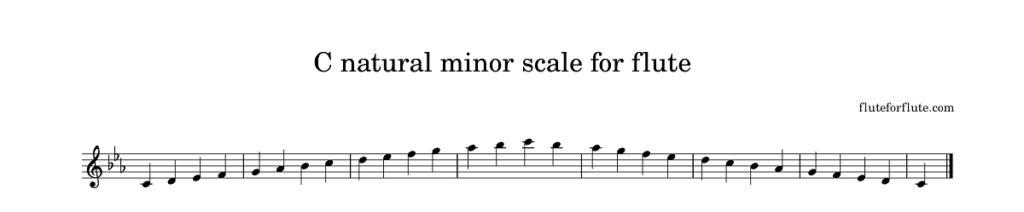 C natural minor scale for flute-1