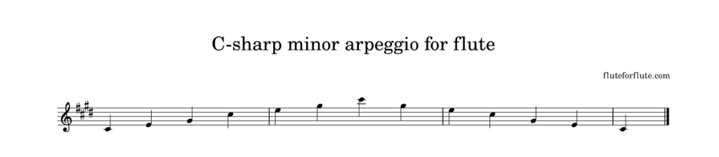 C-sharp minor arpeggio for flute-1