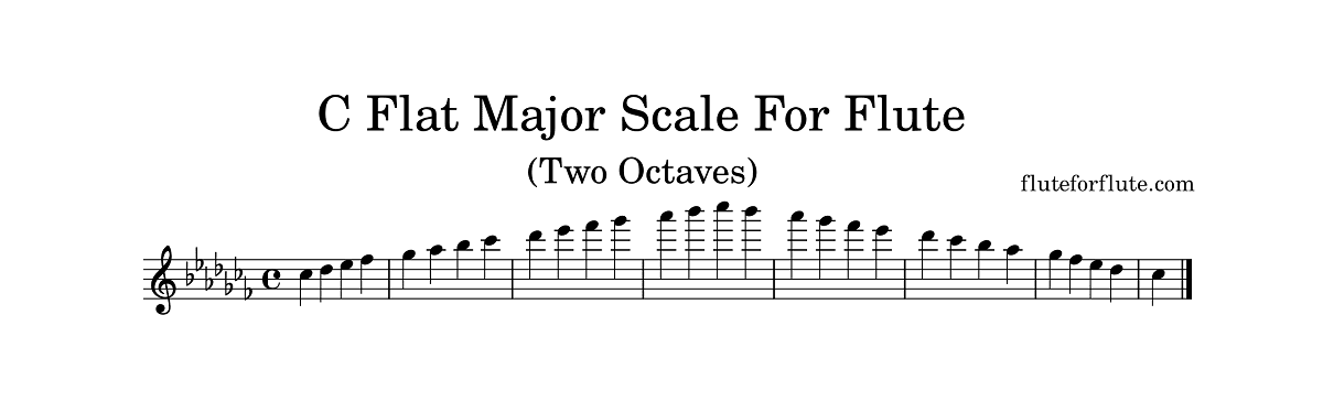 c flat major scale for flute