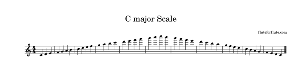 c major scale for flute