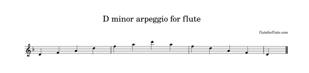 D minor arpeggio for flute-1