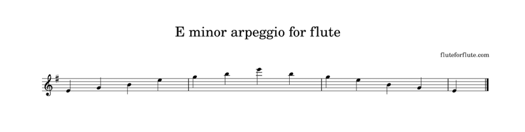 E minor arpeggio for flute-1