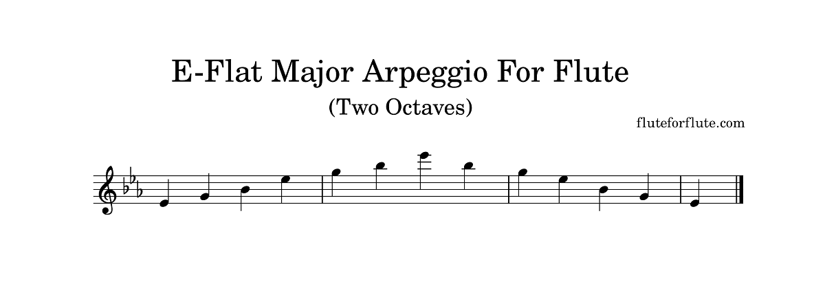 E-flat (Eb) major arpeggio on the flute