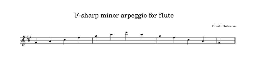 F-sharp minor arpeggio for flute-1