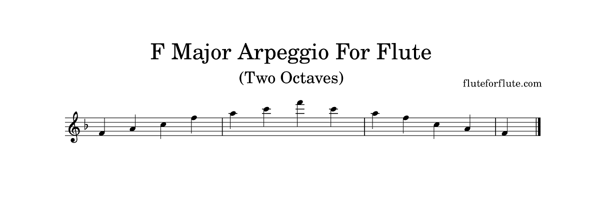 F major arpeggio on the flute