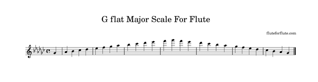 G flat mjor scale for flute