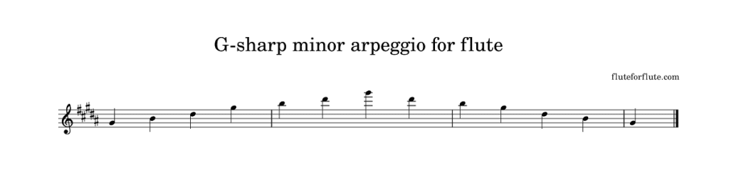 G-sharp minor arpeggio for flute-1