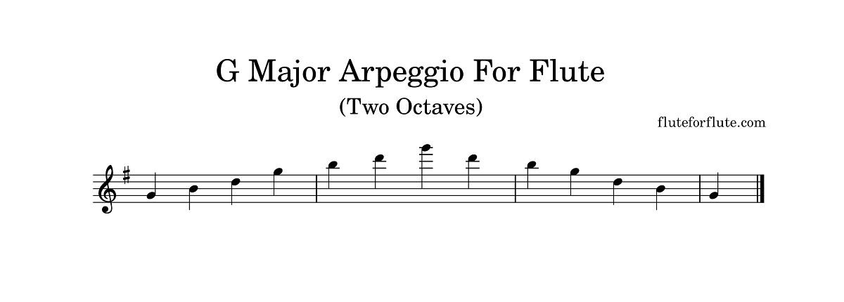 G major arpeggio on the flute