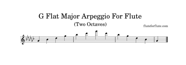 G-flat (Gb) major arpeggio on the flute