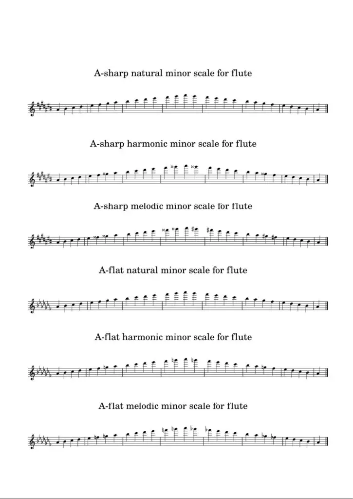 flute minor scales