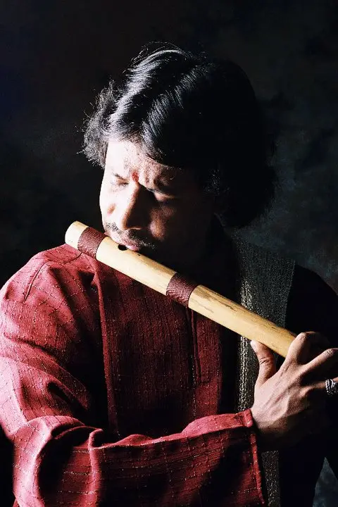 Bamboo flute playing